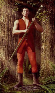 Tarotkaart 'Schildknaap van Staven'