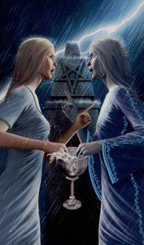 Tarotkaart 'Vijf van Kelken'