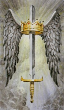 Tarotkaart 'Aas van Zwaarden'