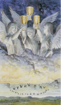 Tarotkaart 'Drie van Kelken'