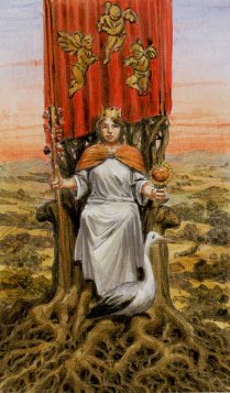 Tarotkaart 'Koningin van Staven'