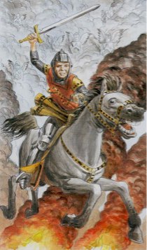 Tarotkaart 'Ridder van Zwaarden'