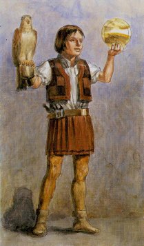 Tarotkaart 'Schildknaap van Pentagrammen'