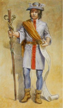 Tarotkaart 'Schildknaap van Staven'