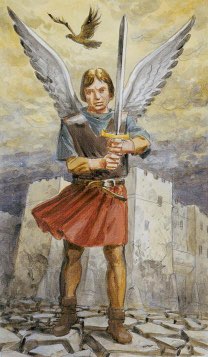 Tarotkaart 'Schildknaap van Zwaarden'