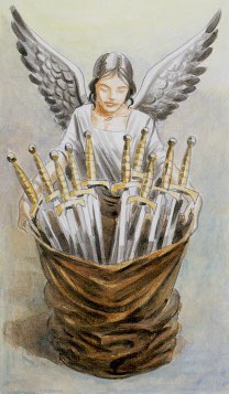 Tarotkaart 'Tien van Zwaarden'