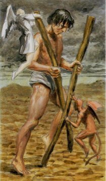 Tarotkaart 'Twee van Staven'