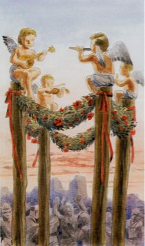 Tarotkaart 'Vier van Staven'