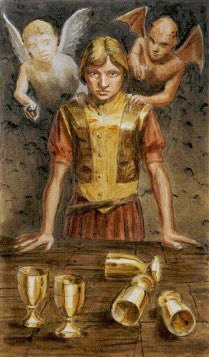 Tarotkaart 'Vijf van Kelken'