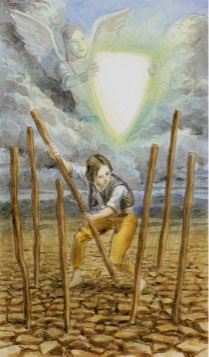 Tarotkaart 'Zeven van Staven'