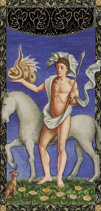 Tarotkaart 'Acht van Pentagrammen'