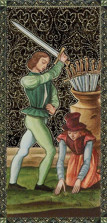 Tarotkaart 'Acht van Zwaarden'