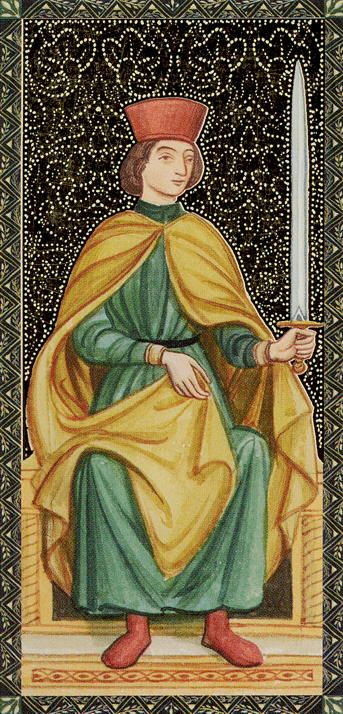 Tarotkaart 'Koning van Zwaarden'