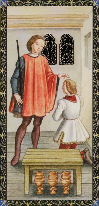 Tarotkaart 'Negen van Kelken'