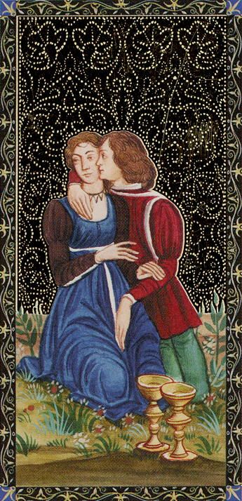 Tarotkaart 'Twee van Kelken'