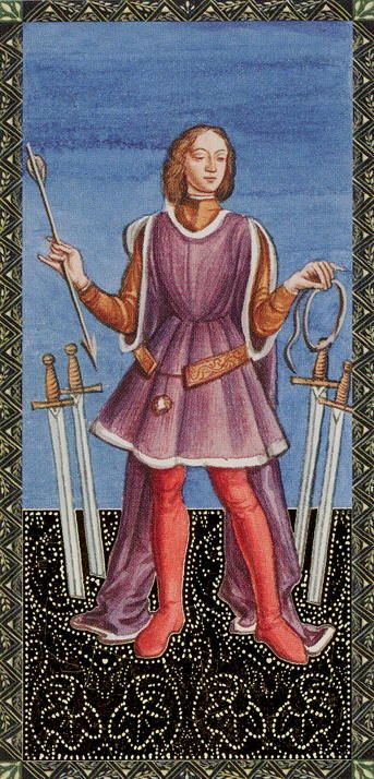 Tarotkaart 'Vier van Zwaarden'