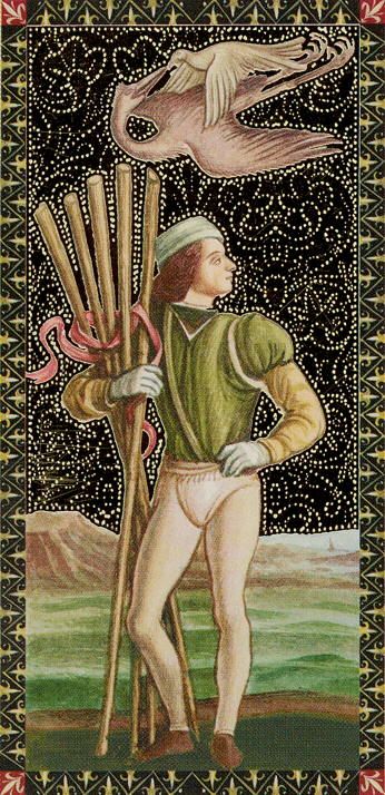 Tarotkaart 'Vijf van Staven'