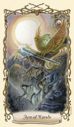 Tarotkaart 'Aas van Staven'