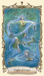 Tarotkaart 'Acht van Kelken'