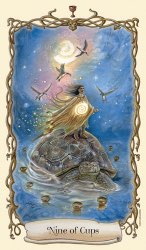 Tarotkaart 'Negen van Kelken'