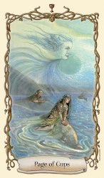 Tarotkaart 'Schildknaap van Kelken'