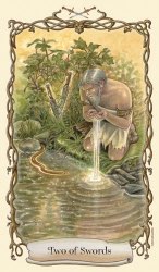 Tarotkaart 'Twee van Zwaarden'