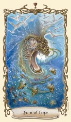 Tarotkaart 'Vier van Kelken'