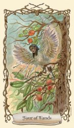 Tarotkaart 'Vier van Staven'