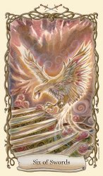 Tarotkaart 'Zes van Zwaarden'
