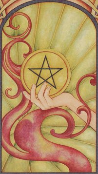 Tarotkaart 'Aas van Pentagrammen'