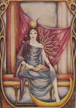 Tarotkaart 'De Hogepriesteres'