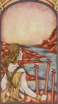 Tarotkaart 'Drie van Staven'