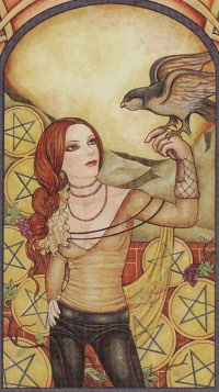 Tarotkaart 'Negen van Pentagrammen'