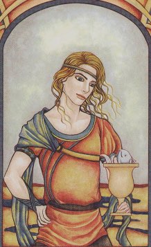 Tarotkaart 'Schildknaap van Kelken'