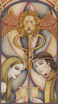 Tarotkaart 'Twee van Kelken'