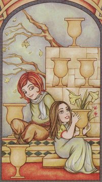 Tarotkaart 'Zes van Kelken'