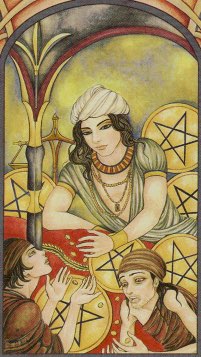 Tarotkaart 'Zes van Pentagrammen'