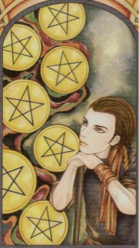 Tarotkaart 'Zeven van Pentagrammen'