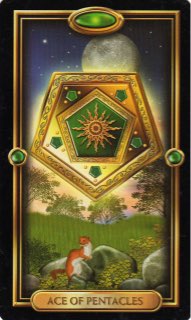 Tarotkaart 'Aas van Pentagrammen'