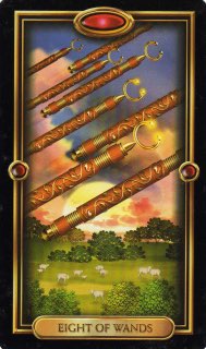 Tarotkaart 'Acht van Staven'