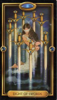 Tarotkaart 'Acht van Zwaarden'
