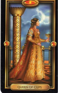 Tarotkaart 'Koningin van Kelken'