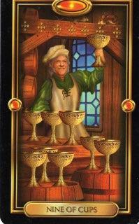 Tarotkaart 'Negen van Kelken'