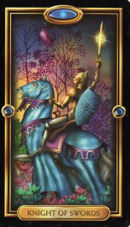 Tarotkaart 'Ridder van Zwaarden'