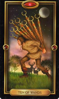 Tarotkaart 'Tien van Staven'