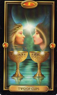 Tarotkaart 'Twee van Kelken'