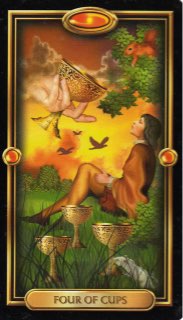 Tarotkaart 'Vier van Kelken'