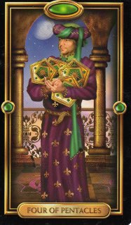 Tarotkaart 'Vier van Pentagrammen'