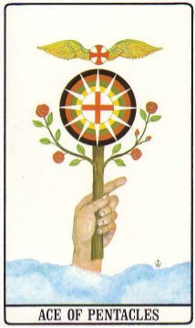 Tarotkaart 'Aas van Pentagrammen'