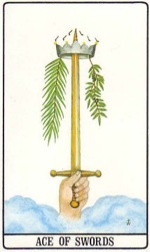 Tarotkaart 'Aas van Zwaarden'